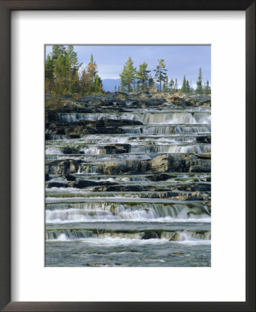Trappstegforsarna Waterfalls, Fatmomakke Region, Lappland, Sweden, Scandinavia, Europe by Gavin Hellier Pricing Limited Edition Print image