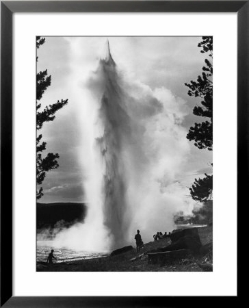 Geyser Erupting In Yellowstone Park by Alfred Eisenstaedt Pricing Limited Edition Print image