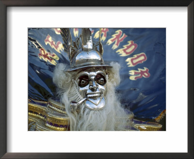 Native Dancer In Mask And Headdress, La Paz, Bolivia by Jim Zuckerman Pricing Limited Edition Print image