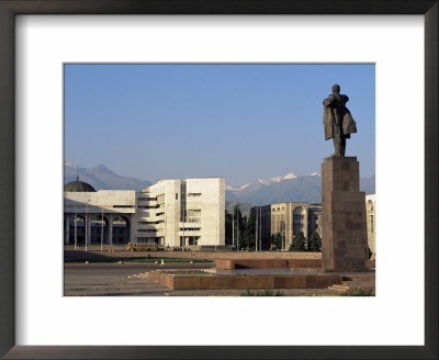 View Of Lenin Square Looking Towards The Ala-Too Range Of Mountains, Bishkek, Kyrgyzstan by Upperhall Pricing Limited Edition Print image