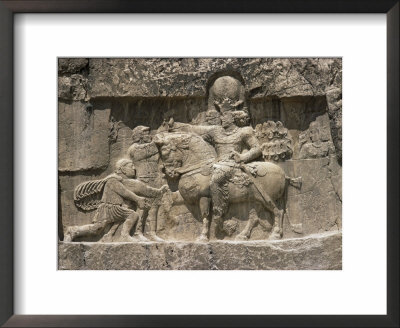 Valerian Before Shahpur, 241 To 272 Ad, Naqsh-E Rustam, Iran, Middle East by Robert Harding Pricing Limited Edition Print image