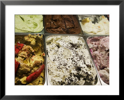 Ice Cream On Display In Gelateria, Venice, Italy by Krzysztof Dydynski Pricing Limited Edition Print image