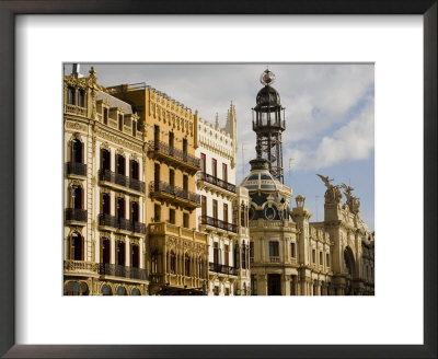 Modernista Facades Along Plaza Del Ayuntamiento, Central, Valencia, Spain by Greg Elms Pricing Limited Edition Print image