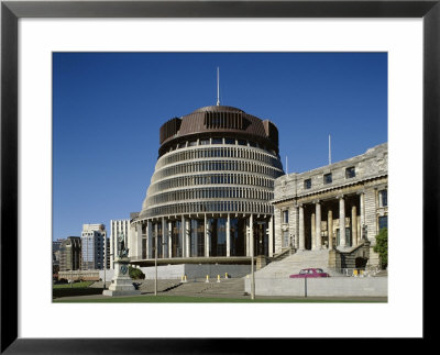 Old Parliament Building And The Beehive, Wellington, North Island, New Zealand by Adina Tovy Pricing Limited Edition Print image