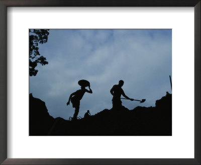 Gold Miners At Work In Gabons Minkebe Forest by Michael Nichols Pricing Limited Edition Print image