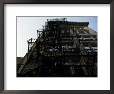 View Of An Iron Fire-Excape Route On A Tall Building In Pittsburgh, Pennsylvania, United States by Stacy Gold Pricing Limited Edition Print image