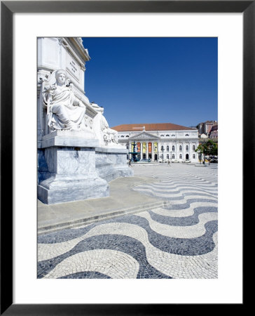 Rossio Square (Praca Dom Pedro Iv) With Lisbon Opera House In The Background, Lisbon, Portugal by Marco Simoni Pricing Limited Edition Print image