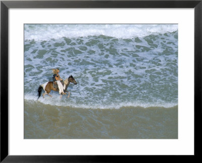 Woman Riding Horse On The Beach, Tibau Do Sul, Natal, Rio Grande Do Norte State, Brazil by Sergio Pitamitz Pricing Limited Edition Print image