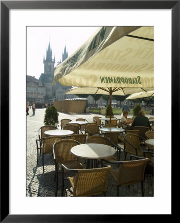 Cafe On The Main Square, Stare Mesto, Prague, Czech Republic by Ethel Davies Pricing Limited Edition Print image