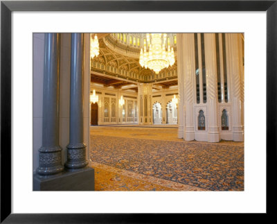 Mosque Of Sultan Qabous, Ghala Suburb, Muscat, Sultanate Of Oman, Middle East by Bruno Barbier Pricing Limited Edition Print image