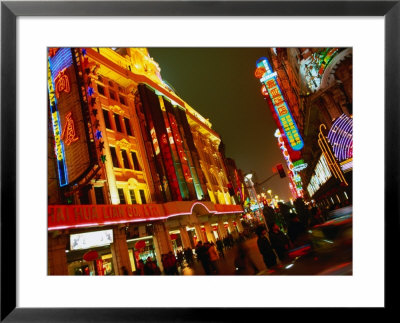 Coloured Lights On Nanjing Lu Buildings, Shanghai, China by Ray Laskowitz Pricing Limited Edition Print image