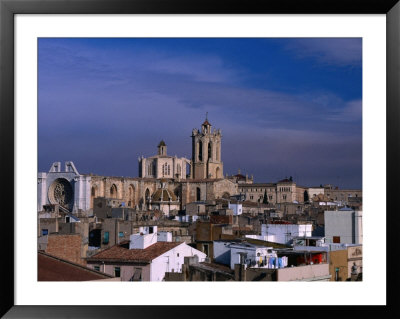 Cathedral Above Town Rooftops, Tarragona, Catalonia, Spain by Anders Blomqvist Pricing Limited Edition Print image