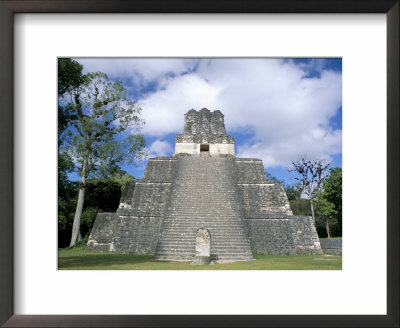 Temple 2 From The Front, Mayan Site, Tikal, Unesco World Heritage Site, Guatemala, Central America by Upperhall Pricing Limited Edition Print image