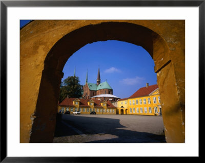 Roskilde Cathedral Framed In Archway From The Palace Garden, Roskilde, Denmark by Anders Blomqvist Pricing Limited Edition Print image