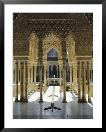 Moorish Architecture Of The Court Of The Lions, The Alhambra, Granada, Andalucia (Andalusia), Spain by Nedra Westwater Pricing Limited Edition Print image