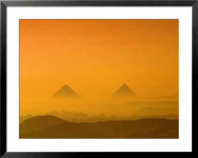 Pyramids At Giza, Khafre, Menkaure, Giza Plateau, Egypt by Kenneth Garrett Pricing Limited Edition Print image