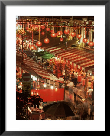 Lanterns And Stalls, Chinatown, Singapore, Southeast Asia by Charcrit Boonsom Pricing Limited Edition Print image