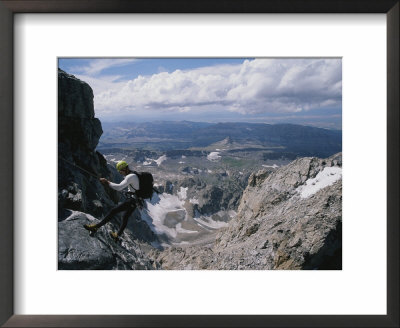 A Climber Repels Down The Owen Spalding Route On Grand Teton by Bobby Model Pricing Limited Edition Print image