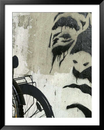 Graffiti On Wall With Bicycle, Copenhagen, Denmark by Brimberg & Coulson Pricing Limited Edition Print image