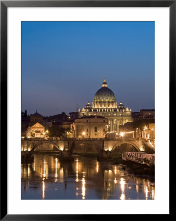 St Peter's Basilica And Ponte Sant'angelo, Rome, Italy by Michele Falzone Pricing Limited Edition Print image