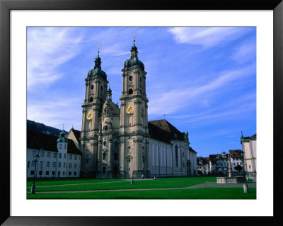 Twin-Towered Cathedral In Convent Complex, St. Gallen, Switzerland by Martin Moos Pricing Limited Edition Print image