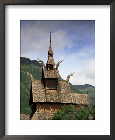 The Best Preserved 12Th Century Stave Church In Norway, Borgund Stave Church, Western Fjords by Gavin Hellier Pricing Limited Edition Print image