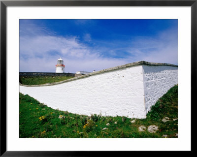 St. John's Point Lighthouse And Whitewashed Wall, Killybegs, Ireland by Richard Cummins Pricing Limited Edition Print image