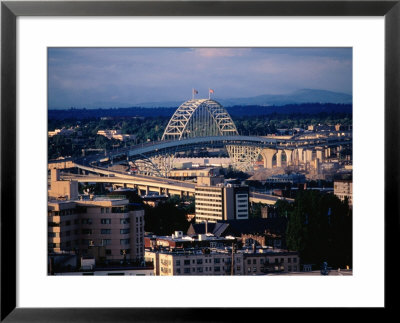 Fremont Bridge In Distance, Portland, Oregon by John Elk Iii Pricing Limited Edition Print image