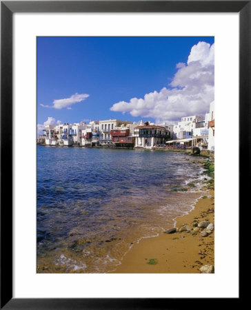 Little Venice Quarter And Harbour, Mykonos, Cyclades Islands, Greece, Mediterranean by Marco Simoni Pricing Limited Edition Print image