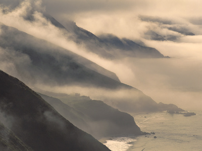 Coastline With Morning Clouds, Big Sur, California by Frans Lanting Pricing Limited Edition Print image