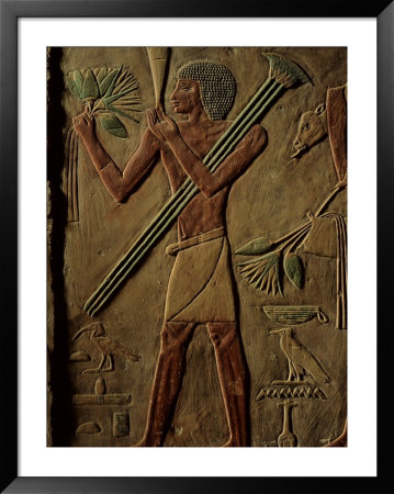 Bearer Brings Offerings In Tomb Of The Old Kingdom, Sage Ptahhotep, Egypt by Kenneth Garrett Pricing Limited Edition Print image
