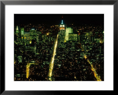 New York City At Night, Usa by Mike England Pricing Limited Edition Print image