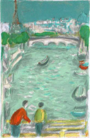 Vue Sur La Seine A Paris by Andre Cottavoz Pricing Limited Edition Print image
