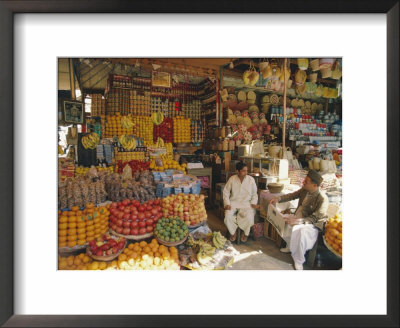 Fruit And Basketware Stalls In The Market, Karachi, Pakistan by Robert Harding Pricing Limited Edition Print image
