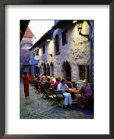 Outdoor Restaurant, Old Town, Tallinn, Estonia, Baltic States by Yadid Levy Pricing Limited Edition Print image