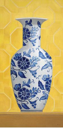 Blue And White Vase by Mandy Boursicot Pricing Limited Edition Print image