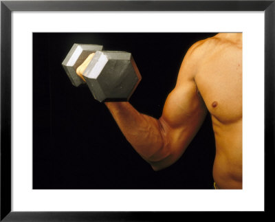 Body Building-Curling Dumbbell Biracial by David M. Dennis Pricing Limited Edition Print image