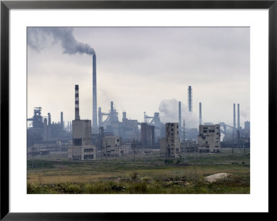 Steel Industry Factory With Smoke Stacks by Christopher Herwig Pricing Limited Edition Print image