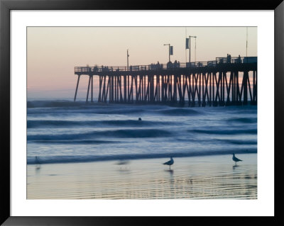 Pier At Sunset, Pismo Beach, California by Brent Winebrenner Pricing Limited Edition Print image
