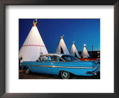 Wigwams And Old Car, Wigwam Motel, Route 66, Holbrook, Arizona by Witold Skrypczak Pricing Limited Edition Print image