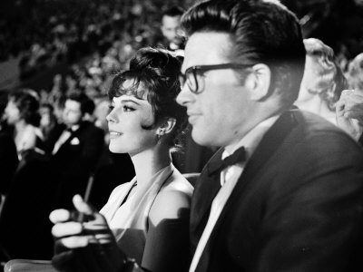 Actors Natalie Wood And Warren Beatty Attending The Academy Awards by Allan Grant Pricing Limited Edition Print image