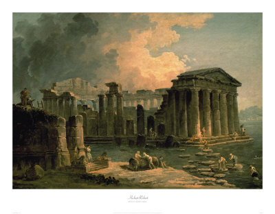 Ruins Of A Doric Temple by Hubert Robert Pricing Limited Edition Print image