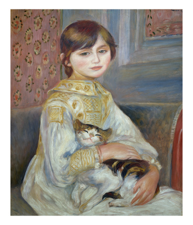 Portrait Of Julie Manet Or Little Girl With Cat by Pierre-Auguste Renoir Pricing Limited Edition Print image