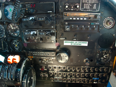 Flugzeugcockpit Emetebe Im Flug Ueber Galapagos by Oliver Schwartz Pricing Limited Edition Print image