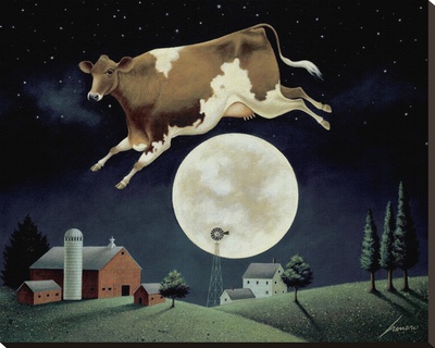 Cow Jumps Over Moon by Lowell Herrero Pricing Limited Edition Print image