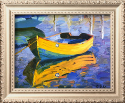 Yellow Dinghy by Randall Lake Pricing Limited Edition Print image