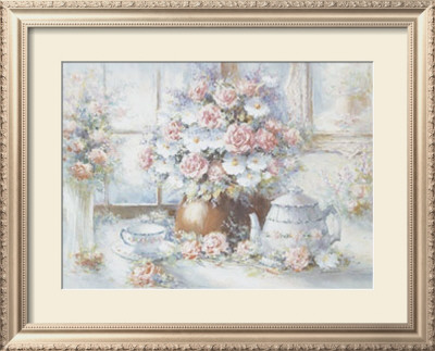 Teapots And Flowers by George Bjorkland Pricing Limited Edition Print image