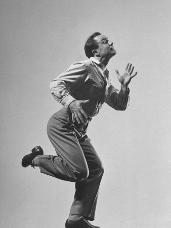 Dancer Actor Gene Kelly Performing A Series Of His Signature Energetic Dance Routines by Gjon Mili Pricing Limited Edition Print image