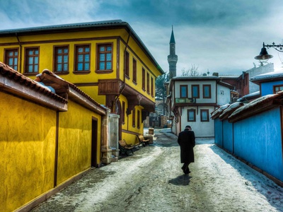 Walking In The Old City by Nejdet Duzen Pricing Limited Edition Print image