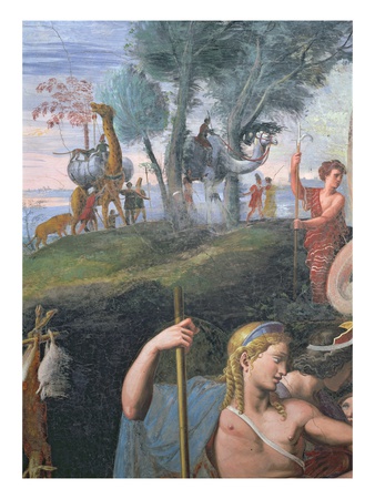 Noble Banquet Celebrating The Marriage Of Cupid And Psyche From Sala Di Amore E Psiche, 1528 by Giulio Romano Pricing Limited Edition Print image